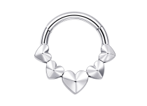 Anneau charnière titane ASTM F136 multi cœur lisse ITC Piercing