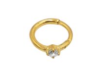 Anneau Acier Doré Charnière Cristal Blanc |  ITC