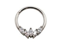 Cerniera d'acciaio 5 Strass Canopy Bianco |  ITC