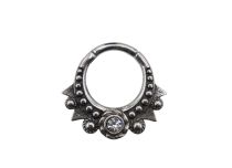 Anello ornamentale in acciaio con strass bianchi per cerniere | Itc