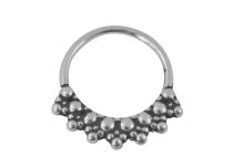 Anello flessibile in acciaio con naso a sfera speciale