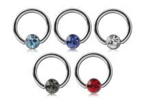 Anello con cristallo colorato da 2,5 mm | Itc