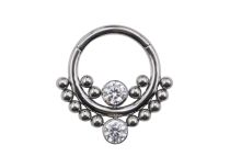 Anello di cerniera in titanio con motivo ornamentale| Itc