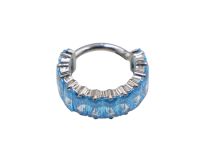 Anello in titanio con cerniera e motivo a più strass|  ITC
