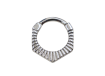 Anello di cerniera in acciaio diamantato / striato