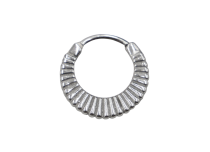 Anello di cerniera in acciaio tondo / rigato
