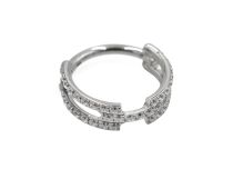 anneau charnière titane 1.2x10 strass éclatants
