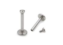 Labret in acciaio a vite interna con strass bianco | Itc