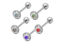 Barbell in acciaio 1,6 x 16 e disco 8 mm multi Crystal Coloured |  ITC