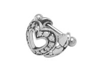Barbell Acier Accessoire Spécial Cartillage motif Cœur à Strass |  ITC