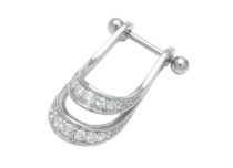 Barbell Acier Accessoire Spécial Cartillage Serti de Strass |  ITC