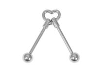 Barbell Industrial Steel Heart Balls 5mm  iTC
