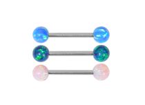 Palline colorate sintetiche Barbell Steel Opal 5mm| ITC