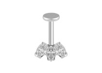 labret titane helix vertical 3 marquises
