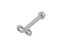 Barbell Acciaio motivo infinito, sfera 3 mm |  ITC