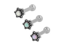 Barbell Acciaio Interno Stella Tribale Opale |  ITC