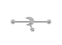 Barbell Industrial Steel Moon and Star  iTC