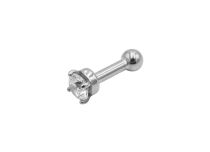 Micro Barbell in acciaio cristallo graffiato |  ITC