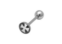 Disco in acciaio Barbell 8 mm motivo Croce Ordine del Tempio |  ITC