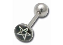 Disco in acciaio Barbell 8 mm bianco modello stella satanica | Itc