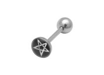 Disco in acciaio Barbell 8 mm motivo Stella Satanica Bianco |  ITC