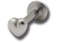 Labret Acier Interne motif Cœur | Itc