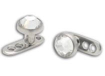 Piercing Surface Disco in acciaio al titanio da 4 mm e cristallo colorato | Itc