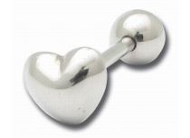 Barba in acciaio, modello a cuore 8 mm | Itc