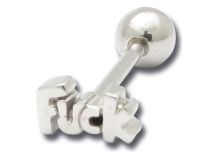 Barbell in acciaio modello "Fuck" 9 mm | Itc