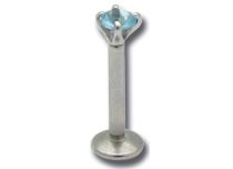 Labret in acciaio interno 1,2 x 8 mm graffiato colorato | Itc