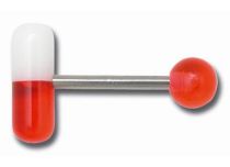 Barbell Steel Acrylic Ball 6 mm e Pillola colorata 5 x 14 mm | Itc