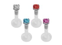 Labret BioFlex 1,2 x 8 mm Cristal Griffé |  ITC