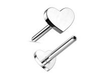 Labret senza filettatura in titanio a forma di cuore | ITC
