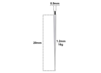 Inserto sterile in titanio per gioielli interni Ø ext 1,2 mm