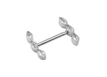 Tre strass bianchi in acciaio Teton Jewel | Itc