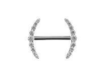 Nipplo gioiello in titanio 1,6x14 multistrass bianco |  ITC