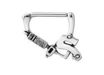 Clickers Gioiello per capezzoli in acciaio Modello dermografico |  ITC