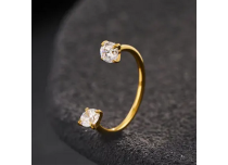 Anello da naso in titanio pvd oro