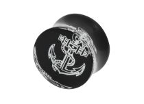 Plug Acrylic Shoulder Black Anchor pattern |  ITC