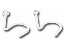 BioFlex 0,8 mm Cristallo bianco Naso a borchia | Itc