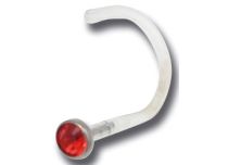 BioFlex 1 mm, perno nasale in titanio con cristalli colorati.
