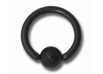 Anello in titanio nero Palla in titanio | Itc