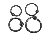 Anello in acciaio Black Twist |  ITC