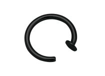 Anello aperto in acciaio nero con disco da 3 mm |  ITC