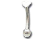 Banana in acciaio motivo cuore 3 mm | Itc