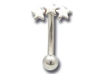 Motivo a stella in acciaio banana 5 x 7 mm e sfera 3 mm | Itc