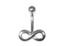 Palla d'acciaio a banana 3 mm motivo Infinito |  ITC