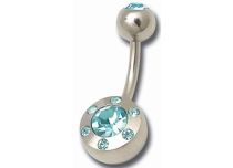 Banana Steel Multi Crystal Turquoise Ball 5 / 8 mm | Itc