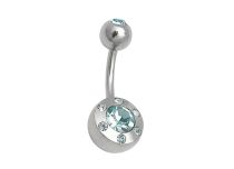 Banana Steel Multi Crystal Turquoise Ball 5 / 8 mm |  ITC