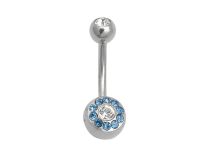 Banana Steel Multi Crystal Blue and White Balls 5 / 8 mm |  ITC